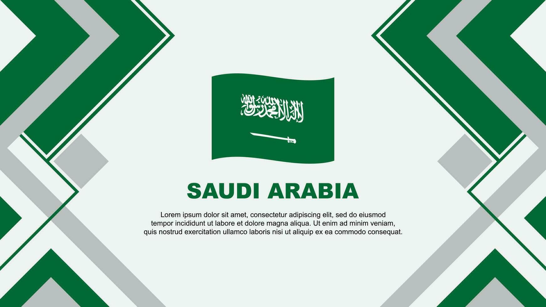 saudi arabien flagga abstrakt bakgrund design mall. saudi arabien oberoende dag baner tapet vektor illustration. saudi arabien baner