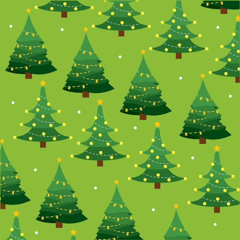 Weihnachten Baum Symbol Muster Hintergrund Vektor Illustration