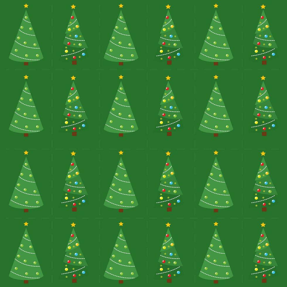 Weihnachten Baum Symbol Muster Hintergrund Vektor Illustration
