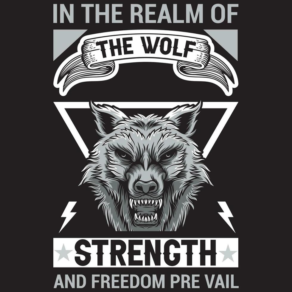 Wolf-T-Shirt-Design vektor