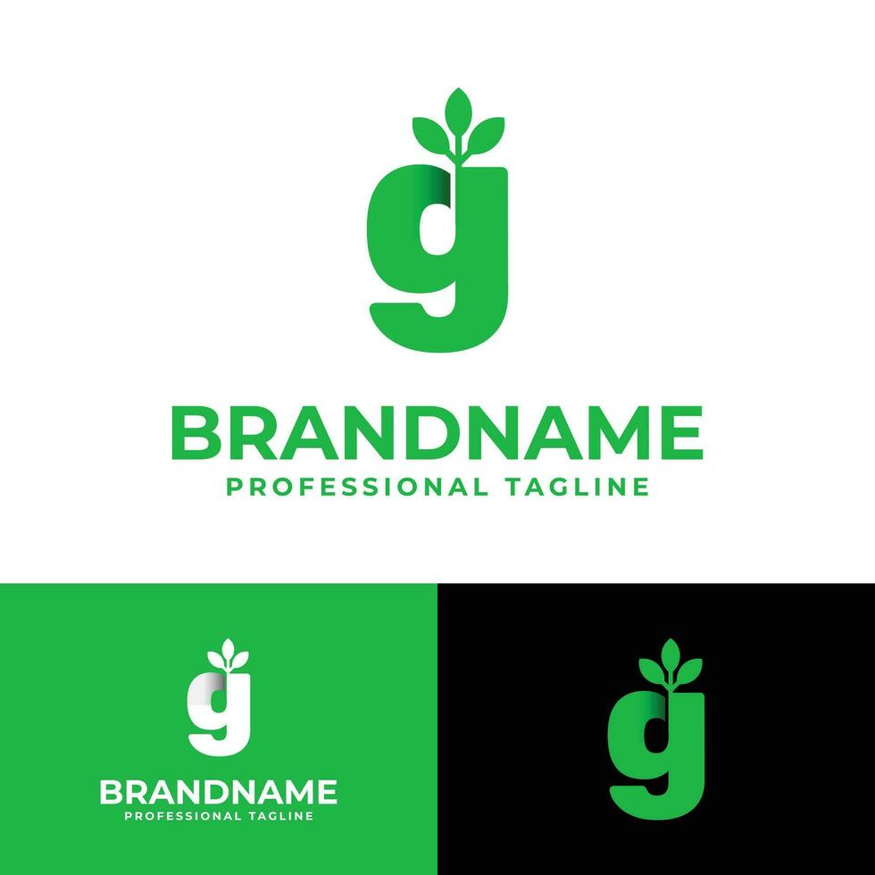 buchstabe g nature logo, geeignet für jedes naturbezogene geschäft mit g-initiale. vektor