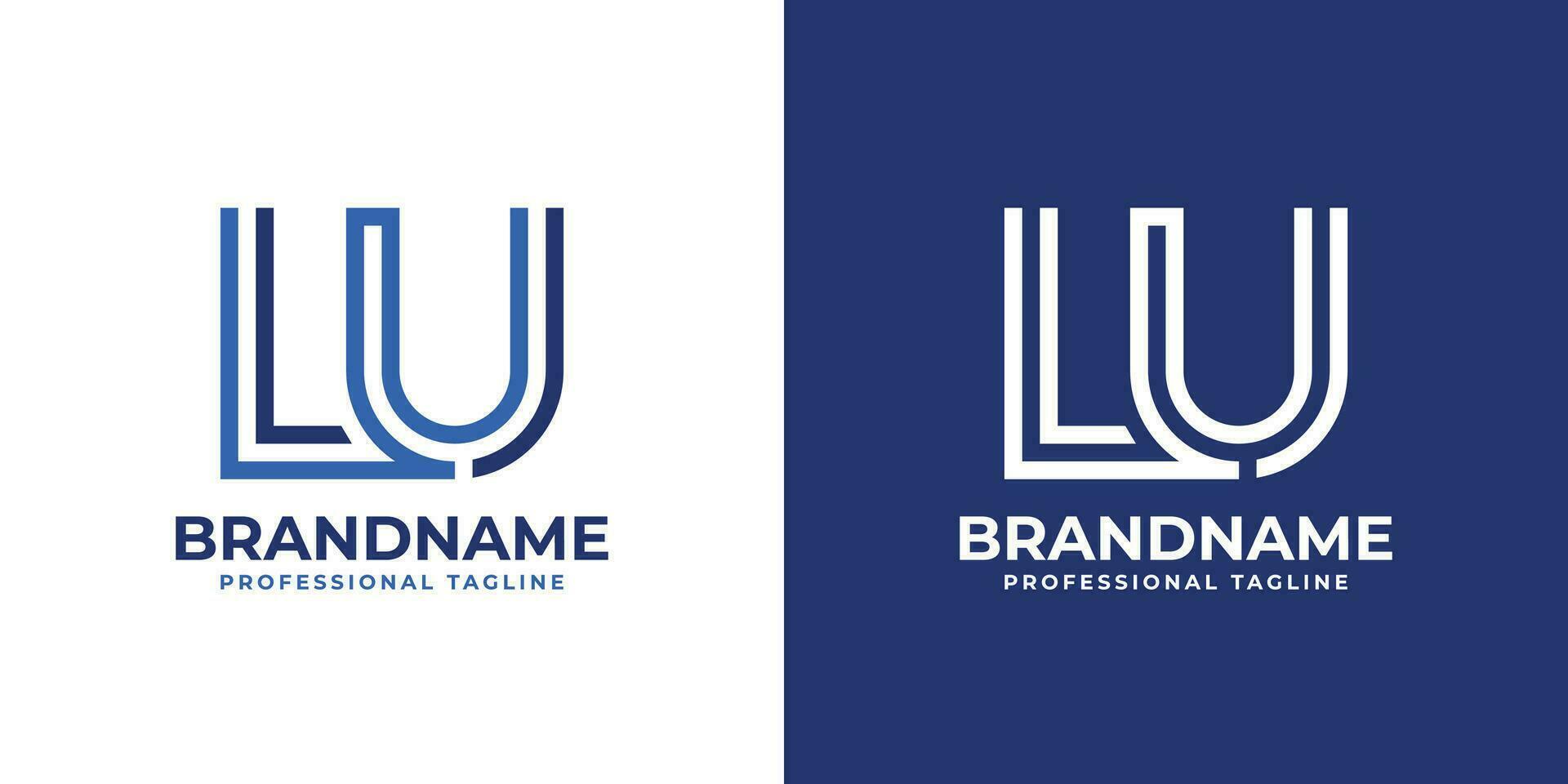 Brief lu Linie Monogramm Logo, geeignet zum Geschäft mit lu oder ul Initialen. vektor