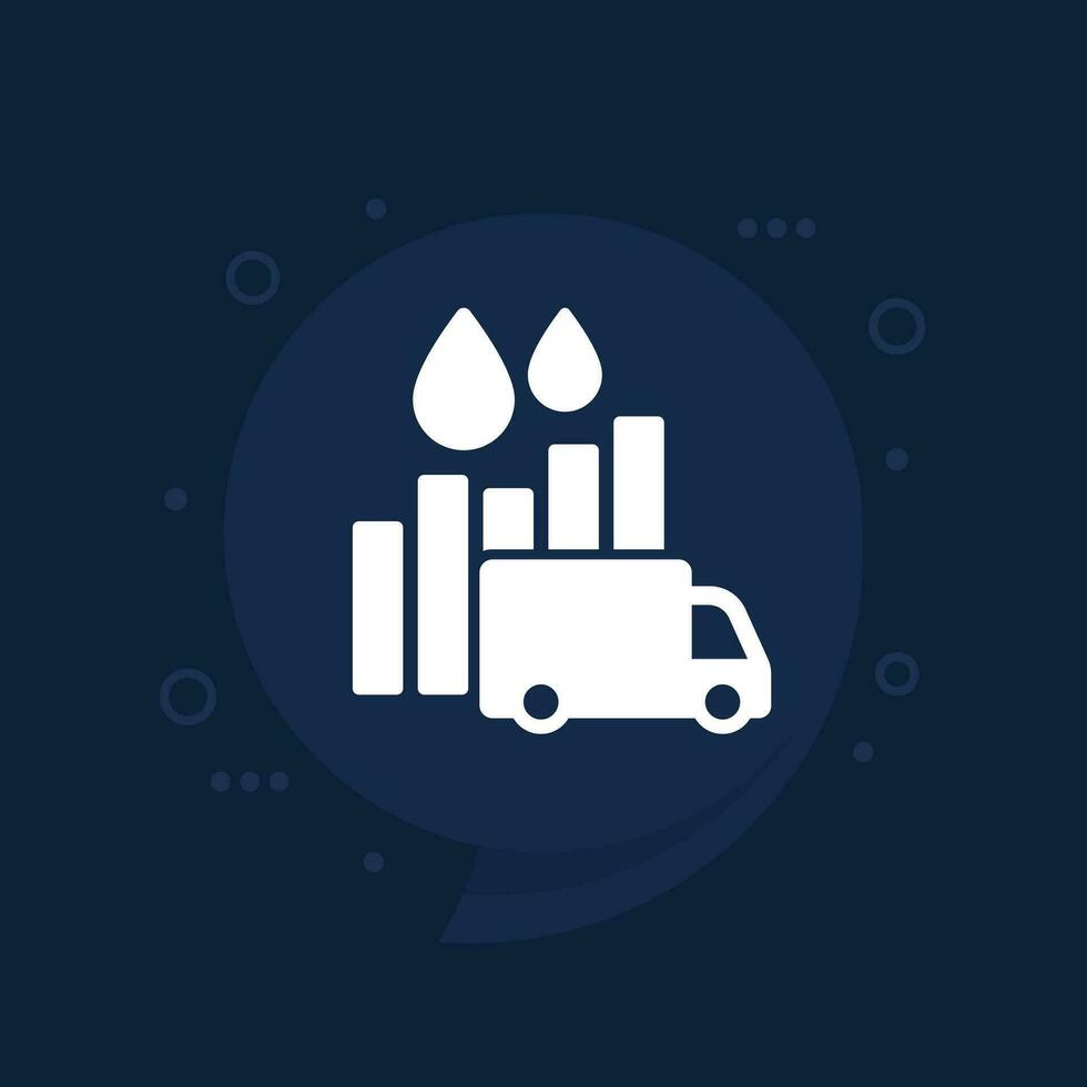 Treibstoff Verbrauch Vektor Symbol mit ein van