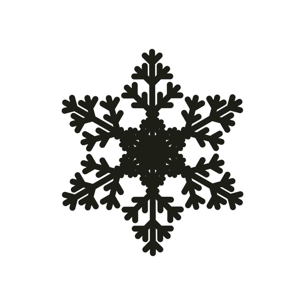 schwarz Schneeflocke gestalten auf isoliert Hintergrund. Schnee Symbol Silhouette. Vektor Illustration zum Hintergrund und Dekoration