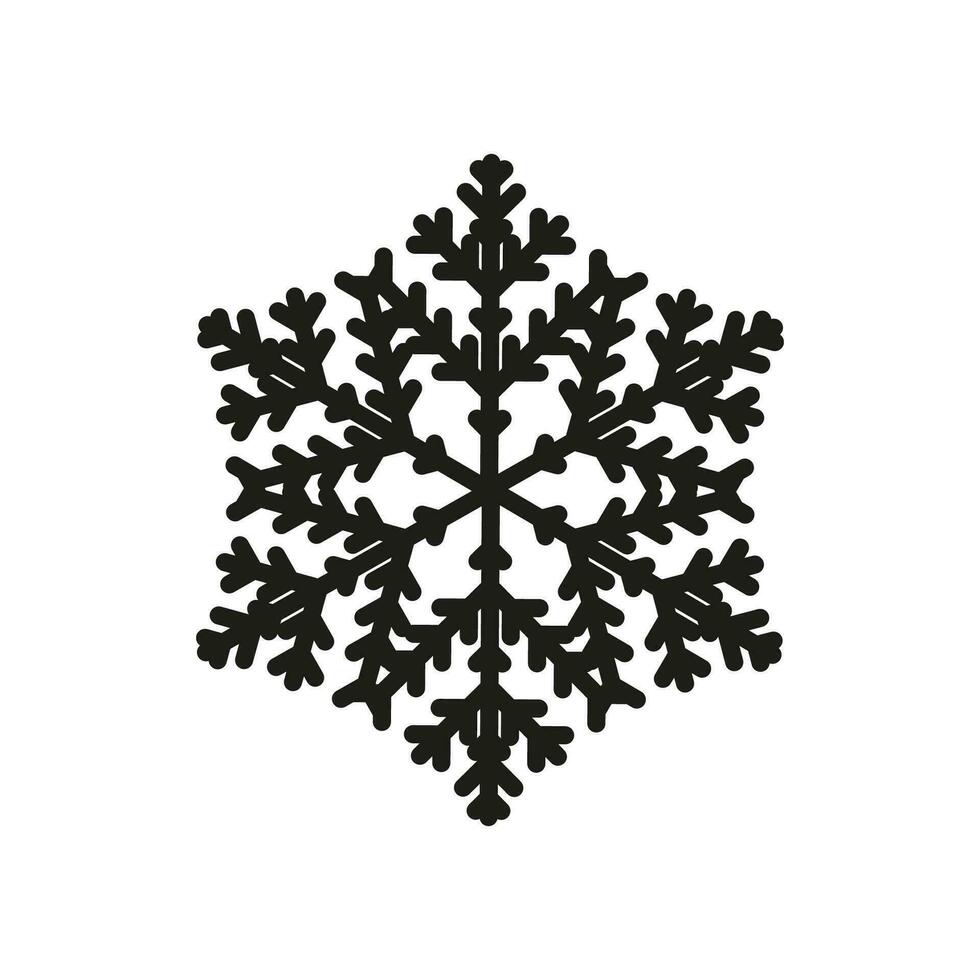 schwarz Schneeflocke gestalten auf isoliert Hintergrund. Schnee Symbol Silhouette. Vektor Illustration zum Hintergrund und Dekoration