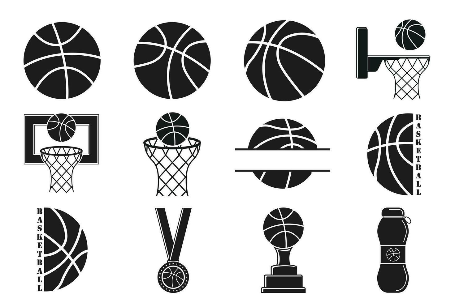 Basketball Silhouette bündeln, Basketball Vektor bündeln, Basketball Illustration, Sport Vektor, Sport Silhouette bündeln