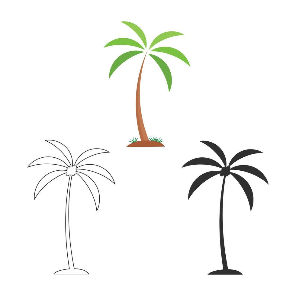kokos träd vektor, kokos träd illustrationer, kokos träd klämma konst, kokos växt, växt silhuett, träd vektor, silhuett, översikt vektor, sommar, sommar element, handflatan träd, sommar Semester vektor