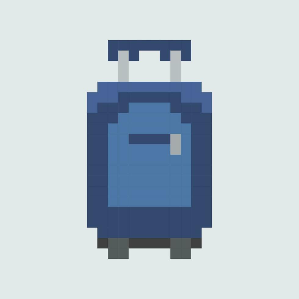 Pixel Koffer Symbol Vektor Illustration