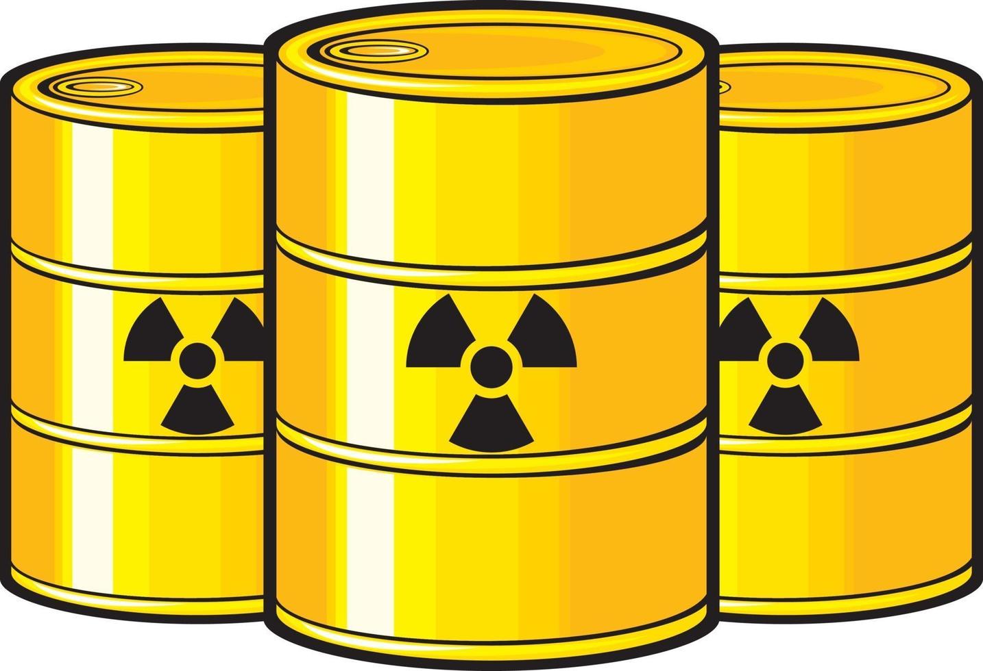 Fässer mit Atommüll vektor