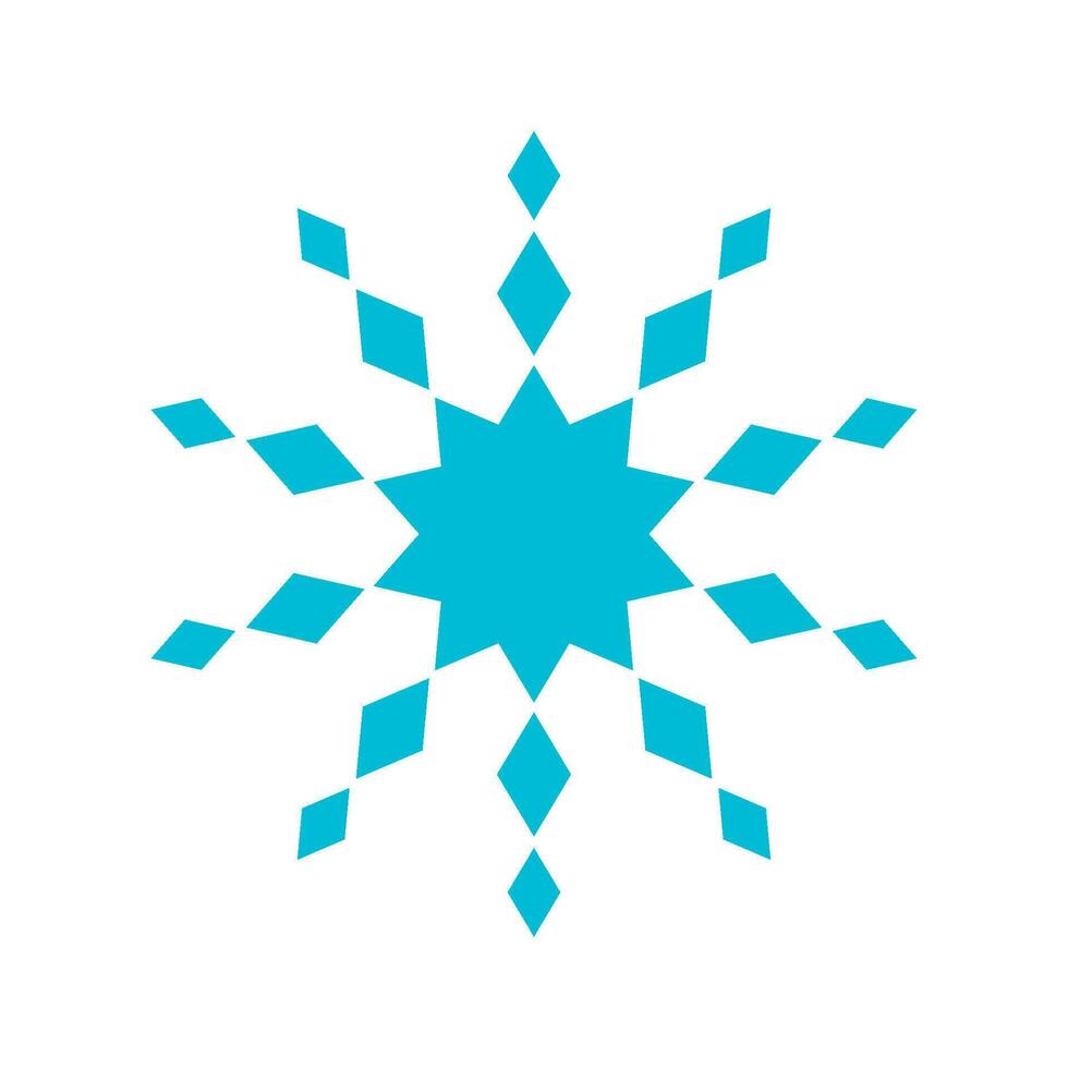 snöflinga ikon, prydnad vektor