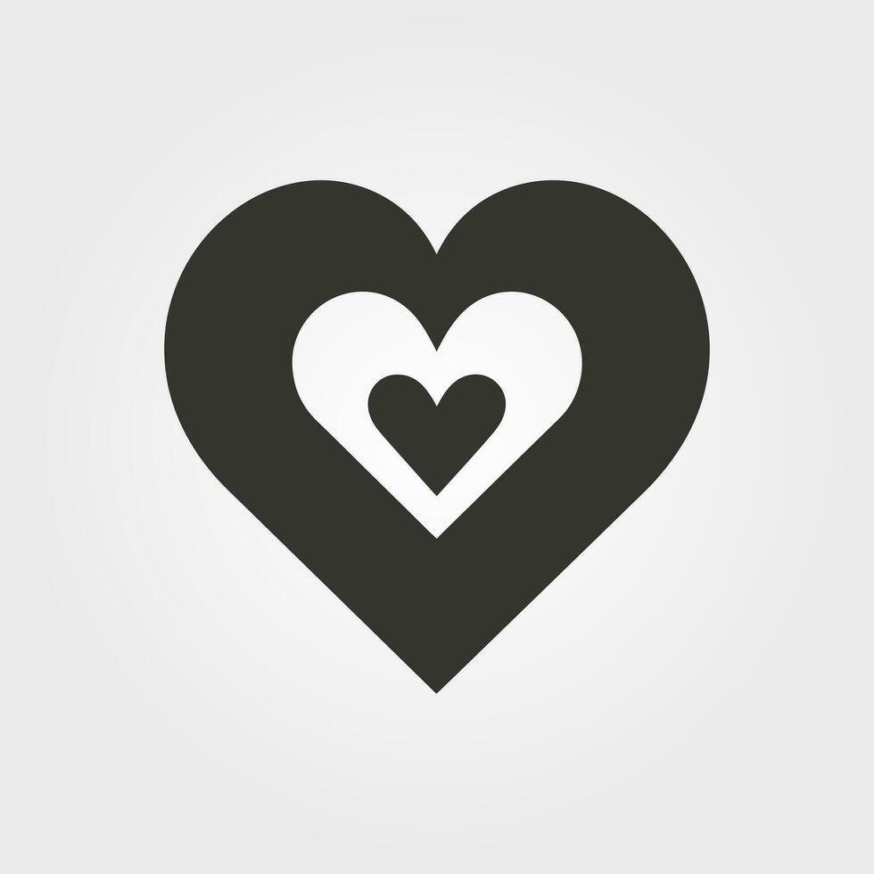 en hjärta ikon - enkel vektor illustration
