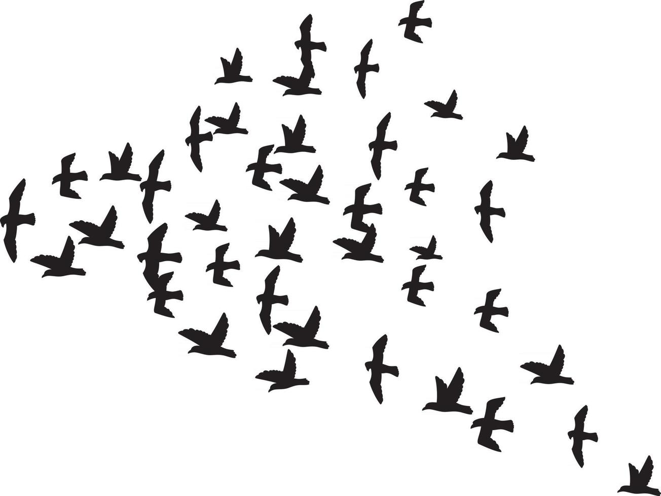 en flock fåglar vektor