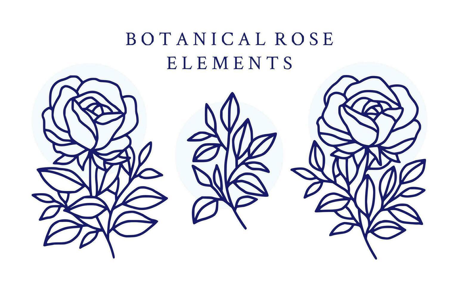 årgång hand dragen reste sig blomma logotyp element samling vektor