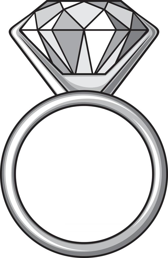 Ring mit Diamant vektor