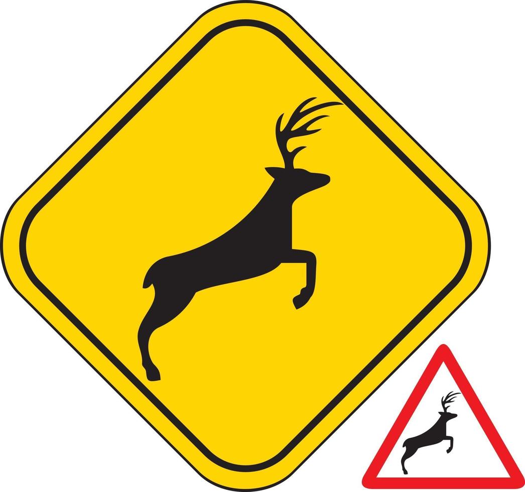 Hirsch Straßenschild vektor