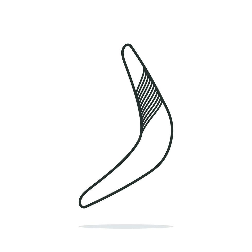 bumerang trä- tecknad serie stil vektor illustration
