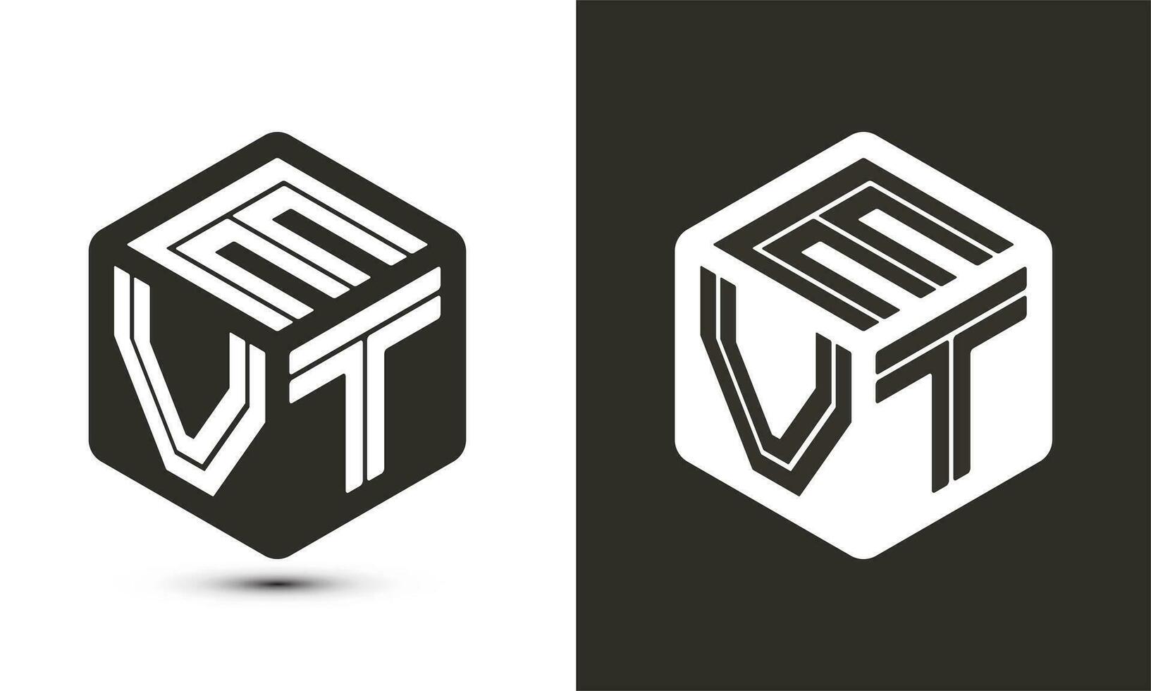 evtl Brief Logo Design mit Illustrator Würfel Logo, Vektor Logo modern Alphabet Schriftart Überlappung Stil.