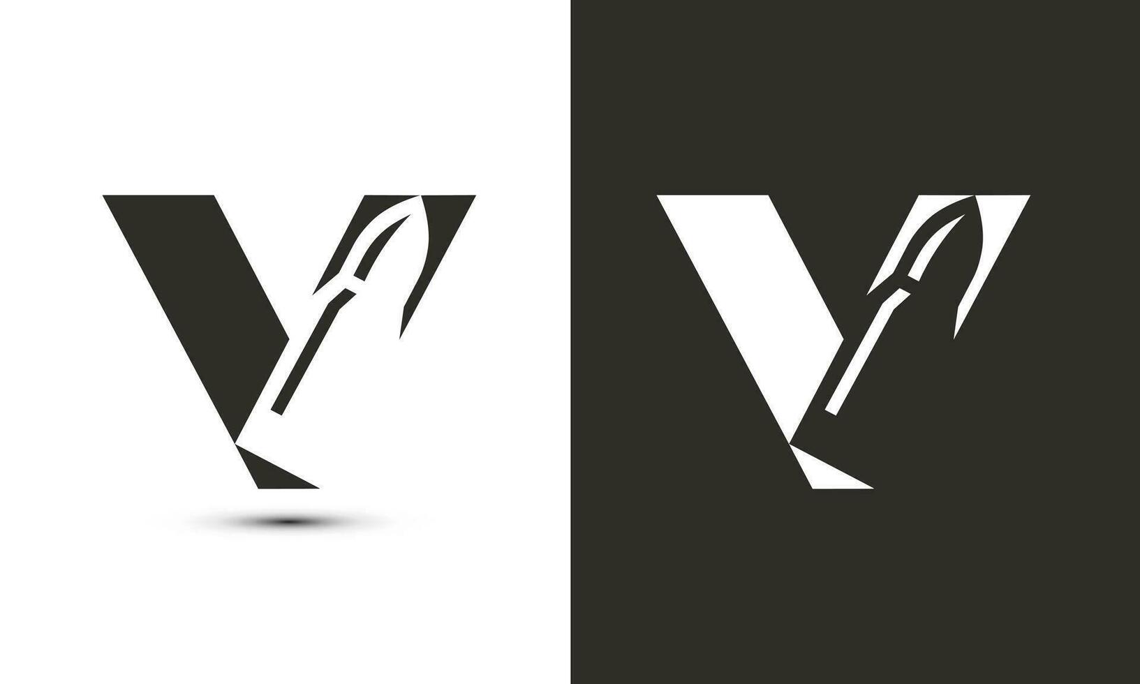 modern Illustration Logo Design Initiale v kombinieren mit Patrone. vektor