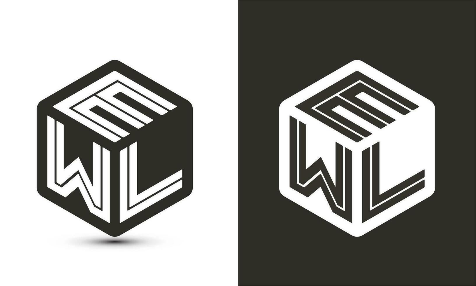 ylle brev logotyp design med illustratör kub logotyp, vektor logotyp modern alfabet font överlappning stil.