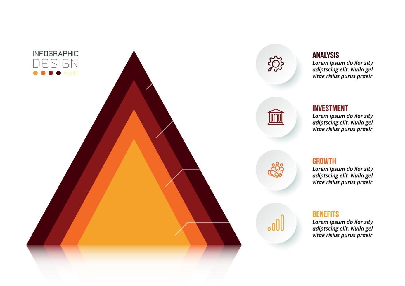 Infografik-Vorlage für Geschäftskonzepte mit Diagramm. vektor