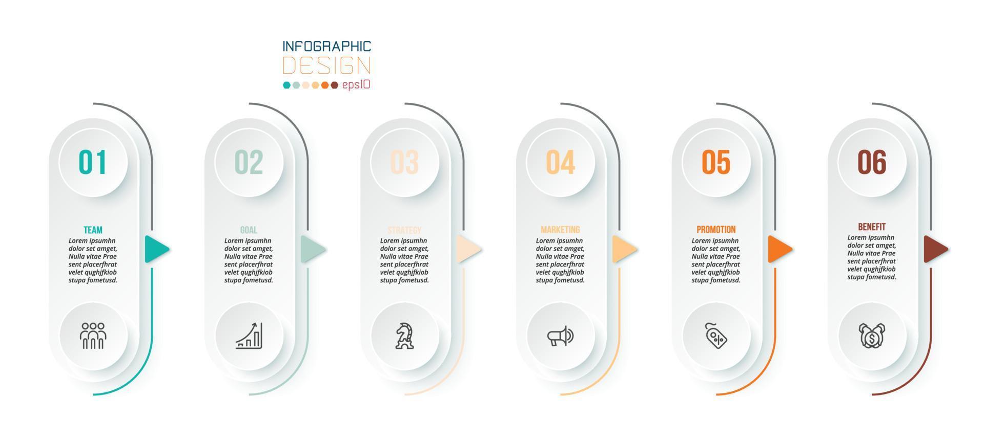 Business-Infografik-Vorlage mit Schritt- oder Optionsdesign. vektor