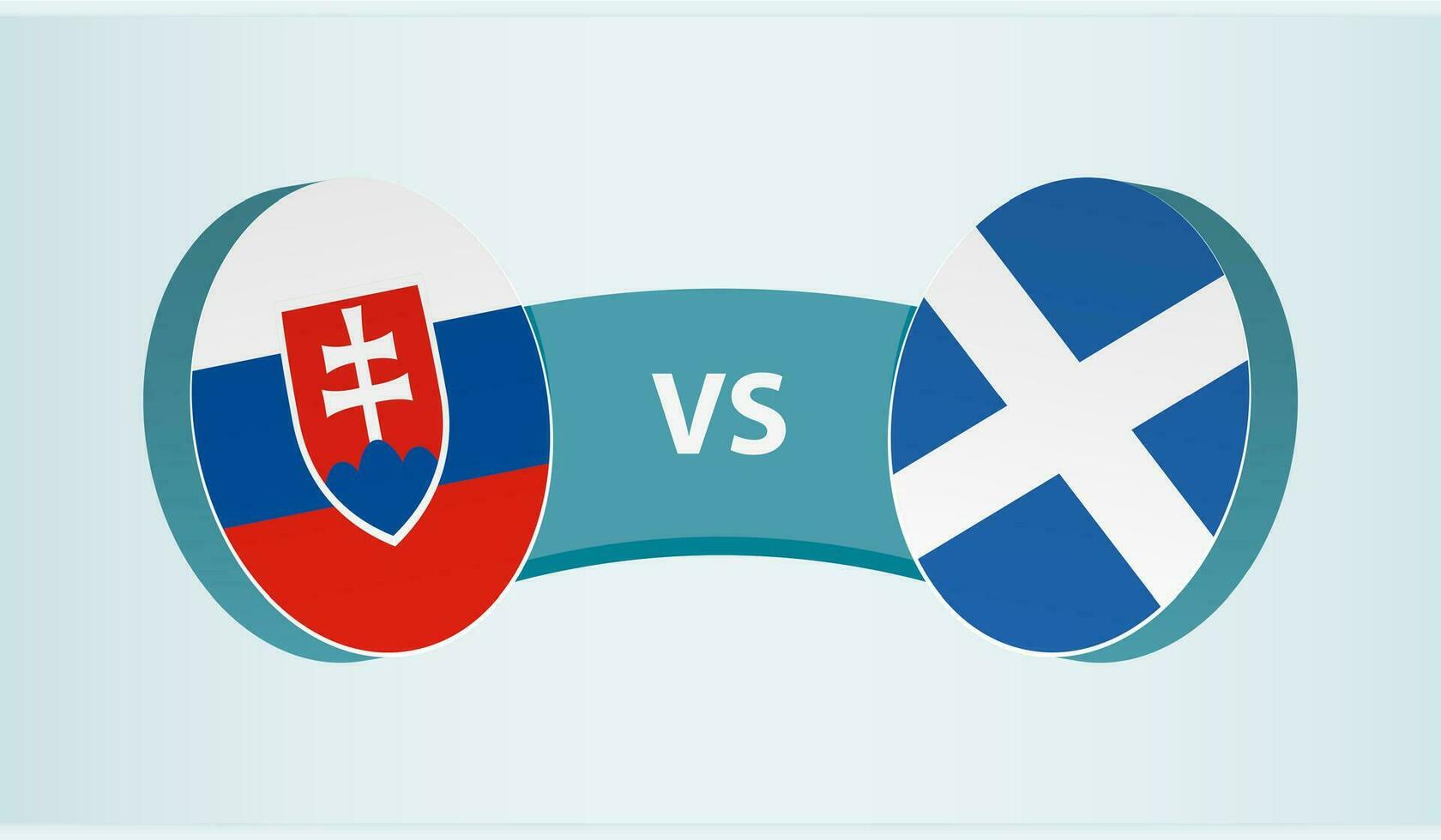 Slowakei gegen Schottland, Mannschaft Sport Wettbewerb Konzept. vektor