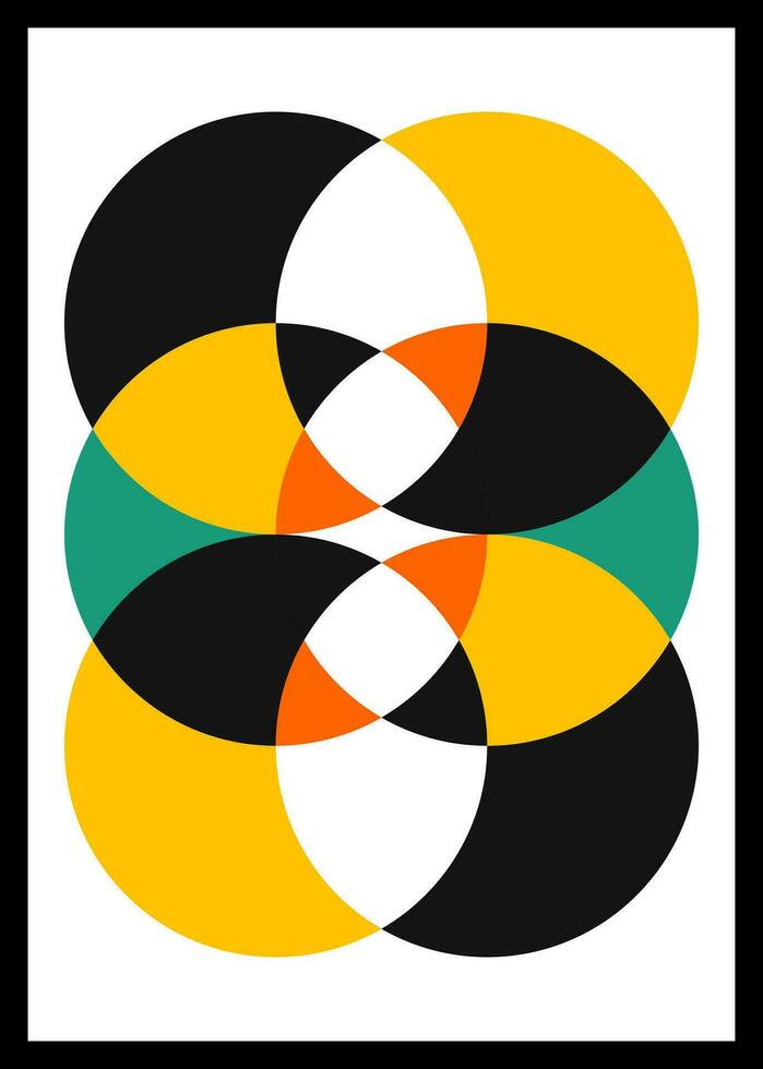 minimal retro geometrisch Design Plakate. zeitgenössisch Kunst Mauer Dekoration. geometrisch Formen Poster Startseite Hintergrund. vektor