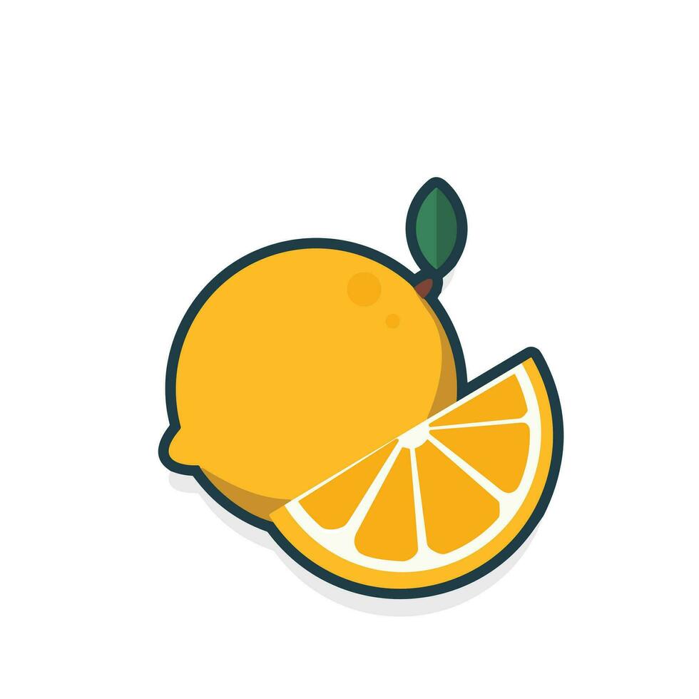 Orange Frucht. Orangen Vektor auf ein Weiß Hintergrund. Symbol Vektor Illustration