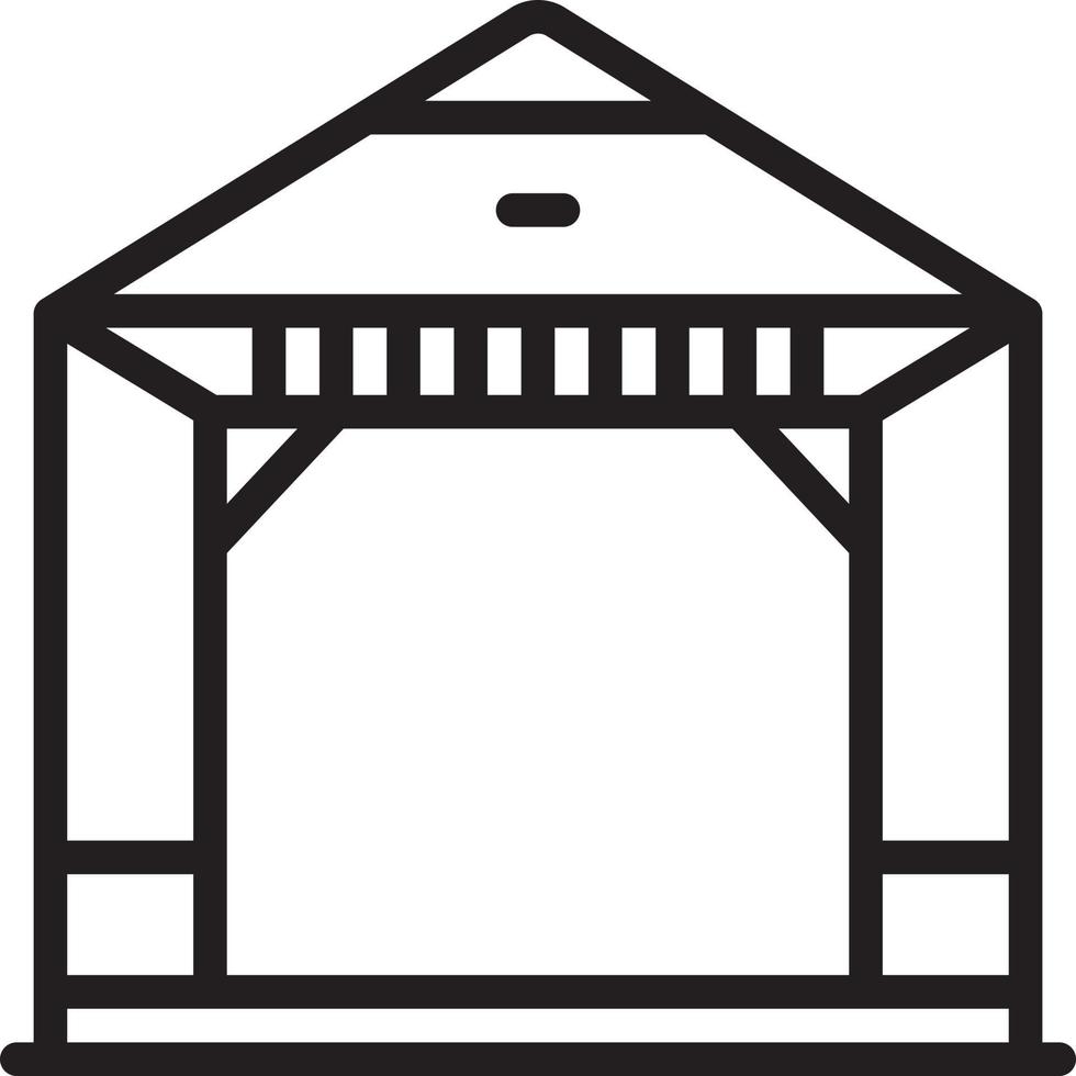 Liniensymbol für Pergola vektor