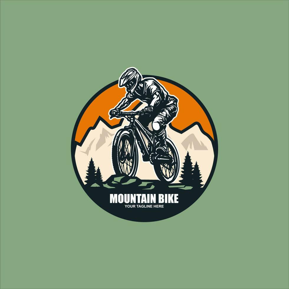 Mountainbike-Vektor-Logo fahren vektor