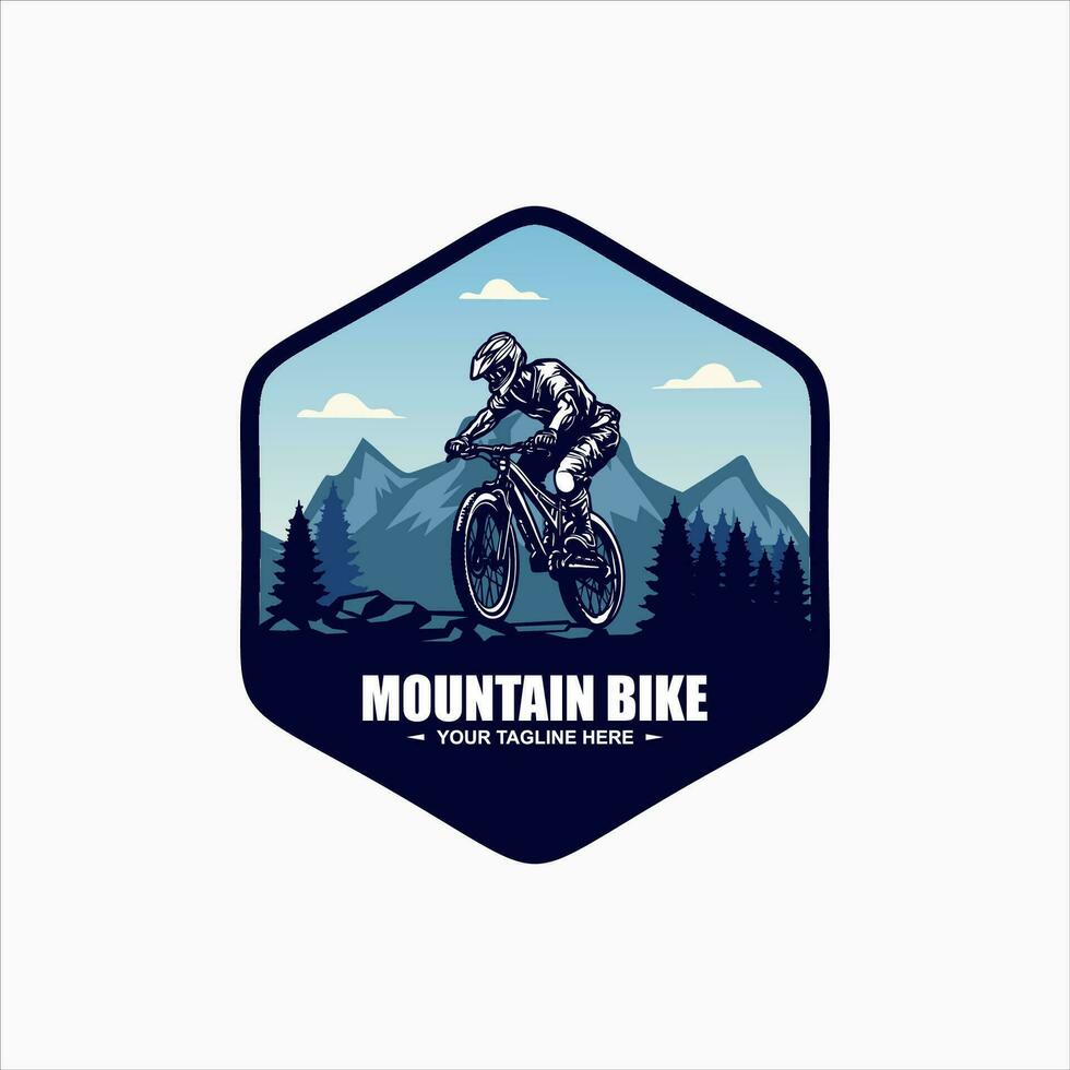 extrem bergab Berg Fahrrad Sport Vektor Illustration