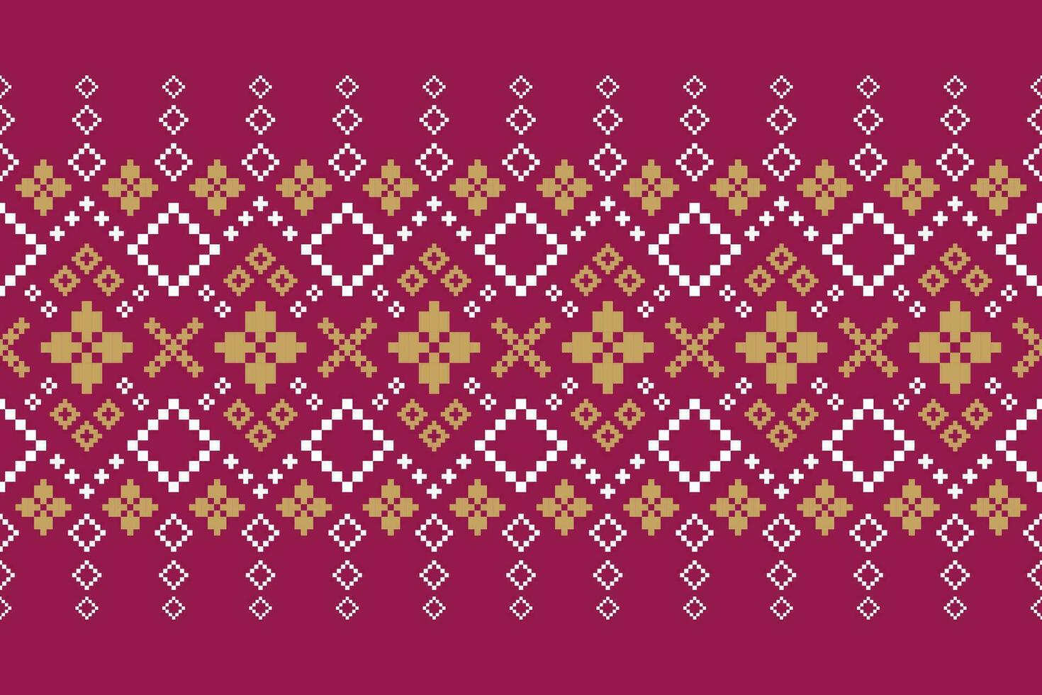 rosa korsa sy färgrik geometrisk traditionell etnisk mönster ikat sömlös mönster gräns abstrakt design för tyg skriva ut trasa klänning matta gardiner och sarong aztec afrikansk indisk indonesiska vektor