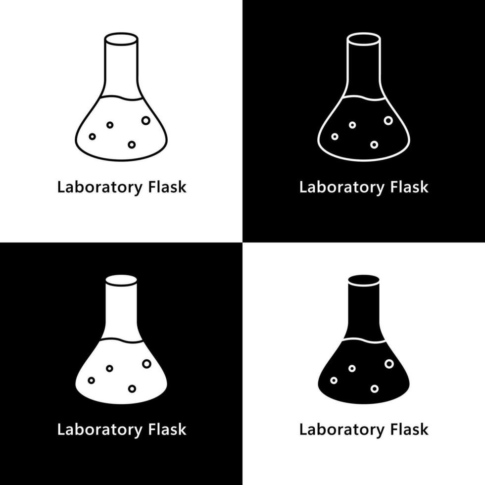 Labor Flasche. Chemie Forschung Logo Symbol vektor