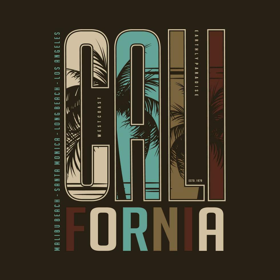 kalifornien strand grafisk, typografi vektor, t skjorta design, illustration, Bra för tillfällig stil vektor
