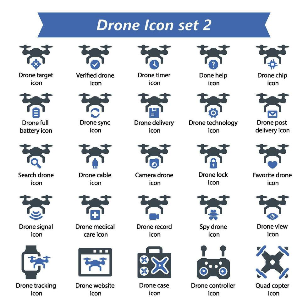 Drohne Symbol einstellen 2 vektor