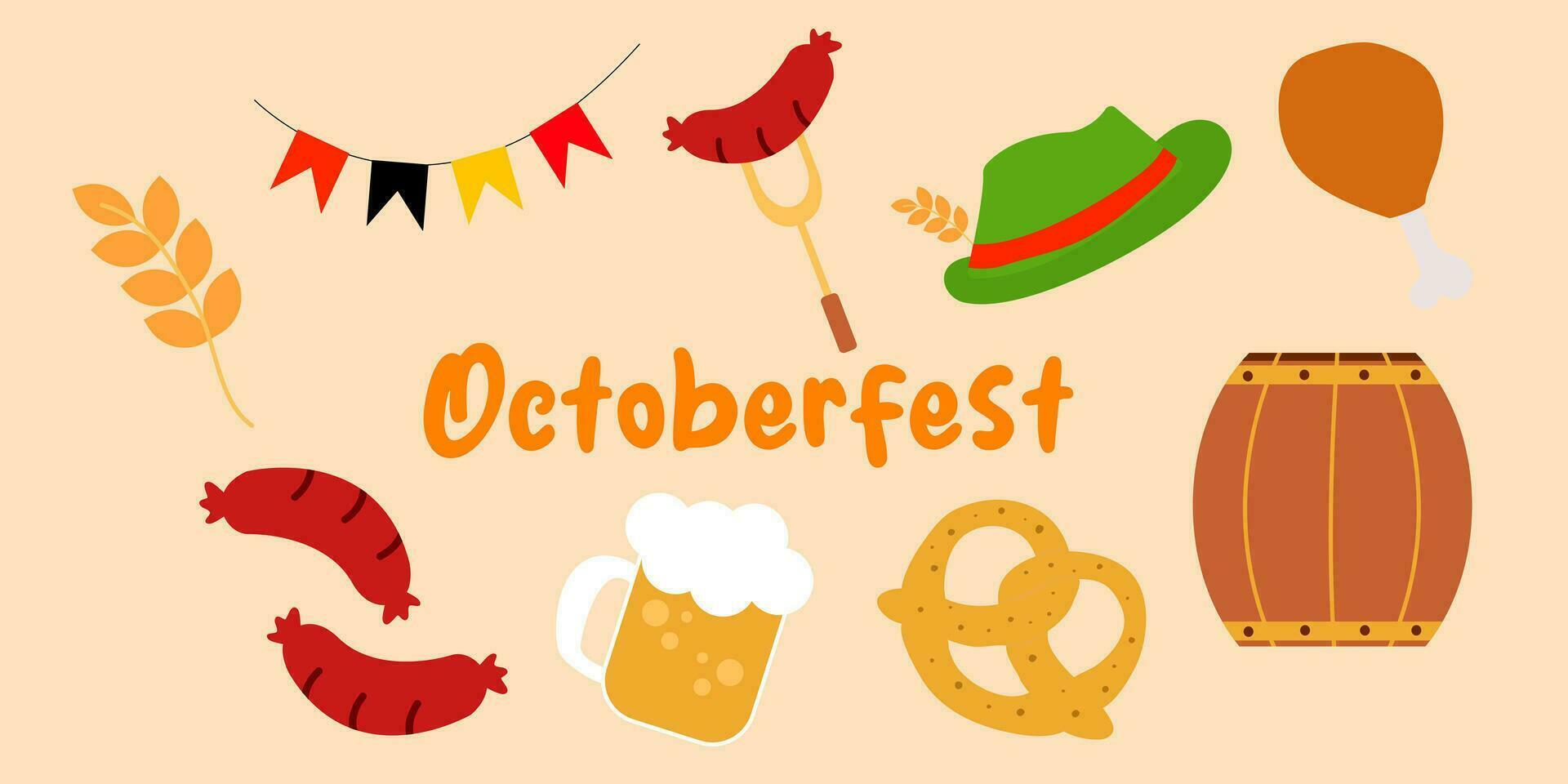 oktober fest vektor illustrationer