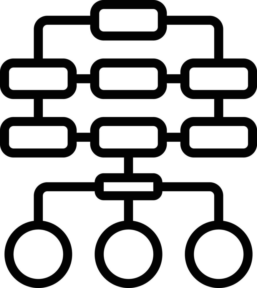 Liniensymbol für Sitemap vektor