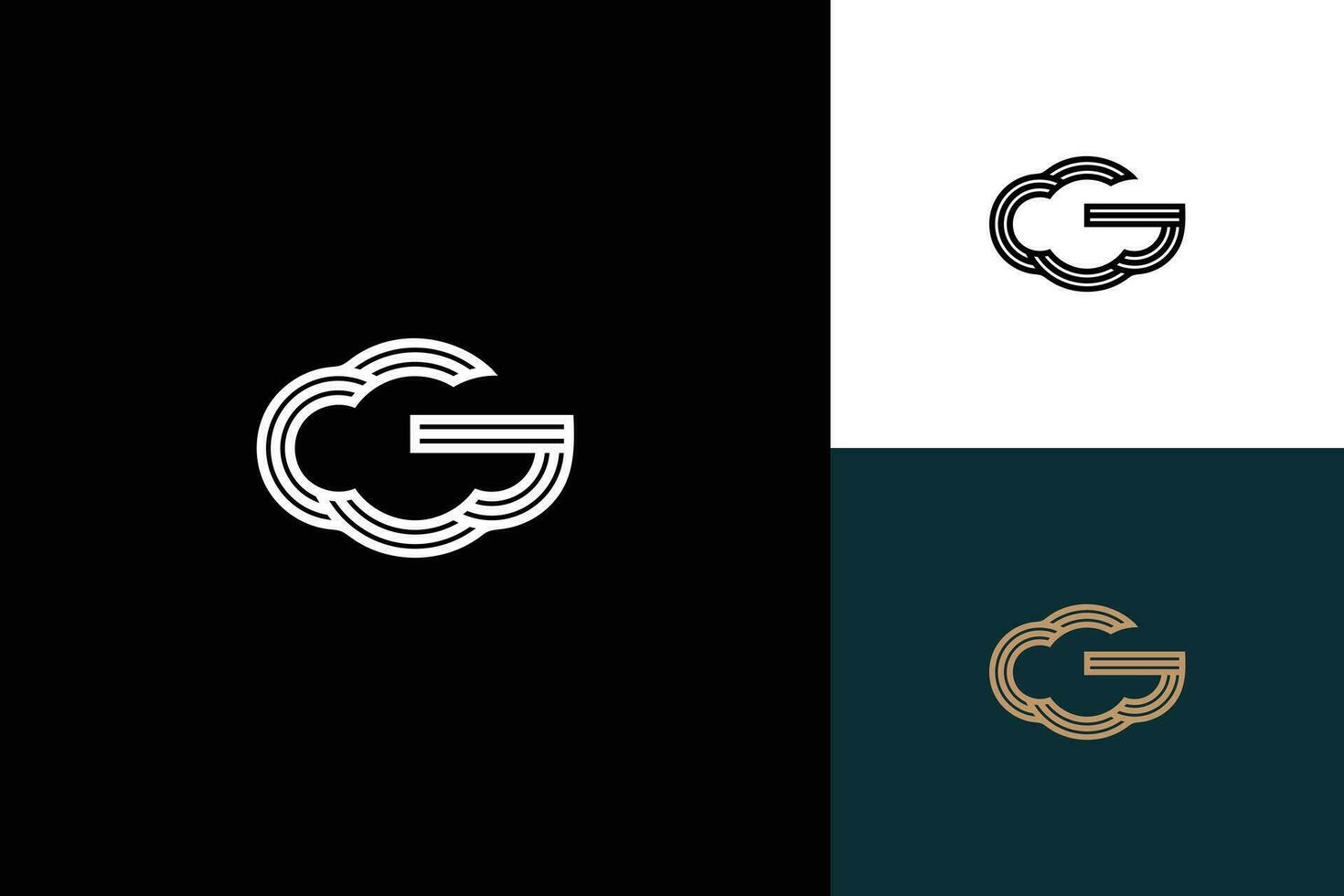 Brief G Monogramm Vektor Logo Design