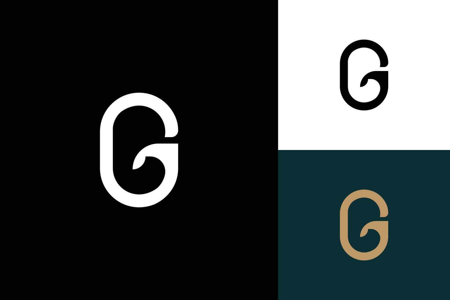 brev g monogram vektor logotyp design