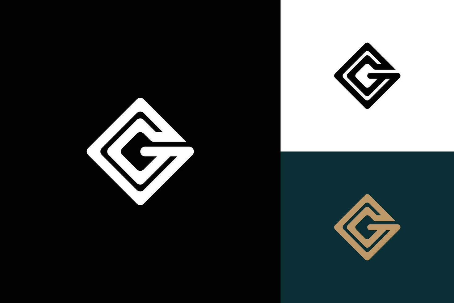 brev g monogram vektor logotyp design