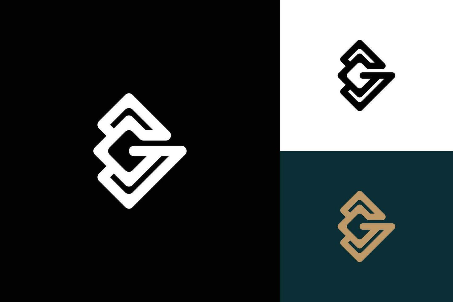 Brief G Monogramm Vektor Logo Design