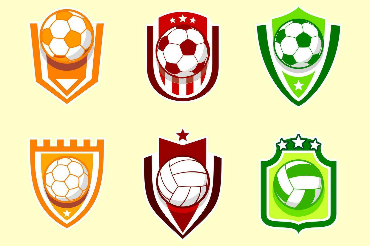 Vektor Fußball Logo einstellen