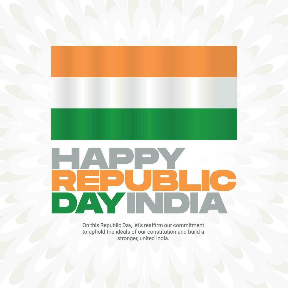 glücklich Republik Tag Indien Sozial Medien Post Vorlage im Hindi Kalligraphie im Hindi Gantantra diwas meint Republik Tag vektor