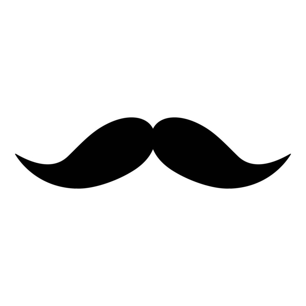 mustasch vektor ikon. enkel illustration av handlebar mustasch vektor ikon för webb.