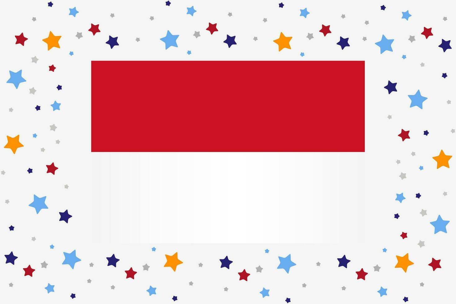 Monaco flagga oberoende dag firande med stjärnor vektor
