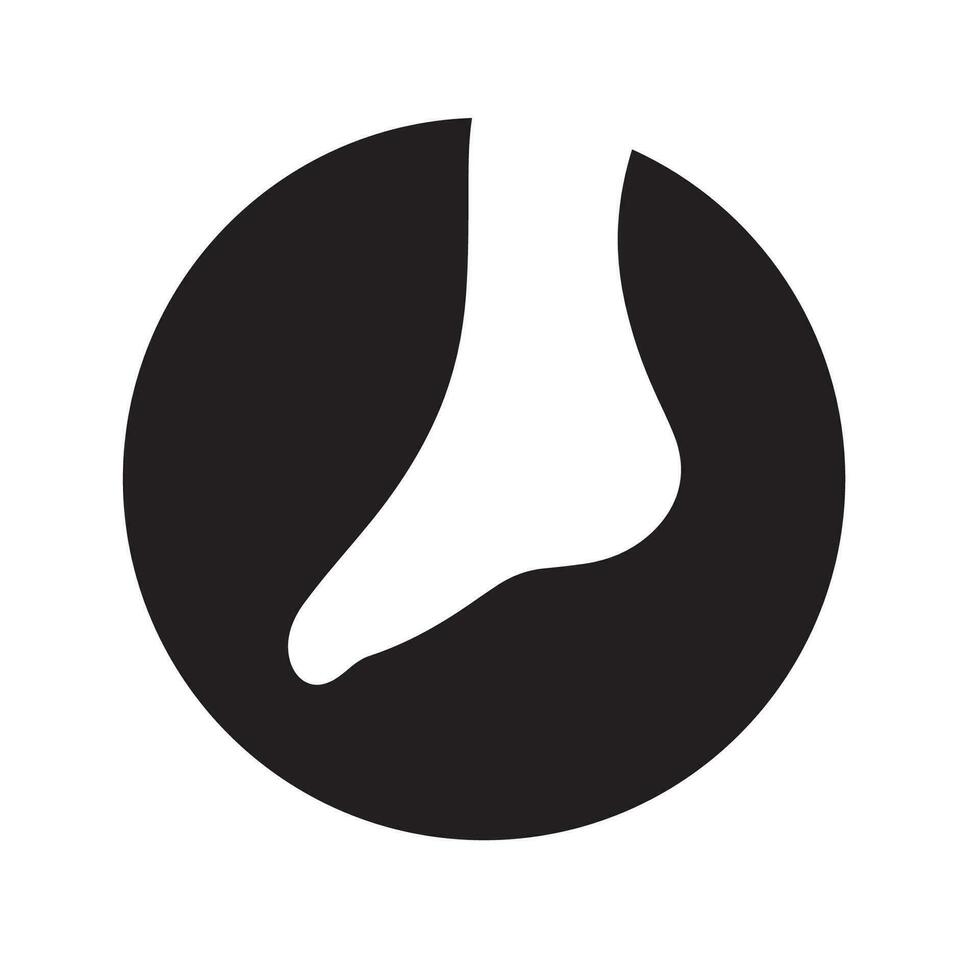 fot och vård ikon logotyp mall fot och fotled sjukvård vektor