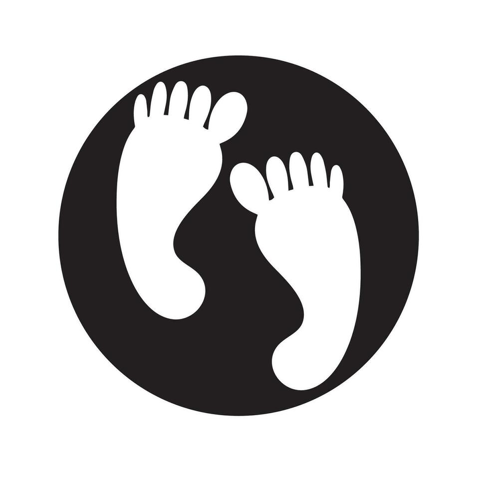 Fuß- und Pflegesymbol-Logo-Vorlage Fuß- und Knöchelgesundheit vektor