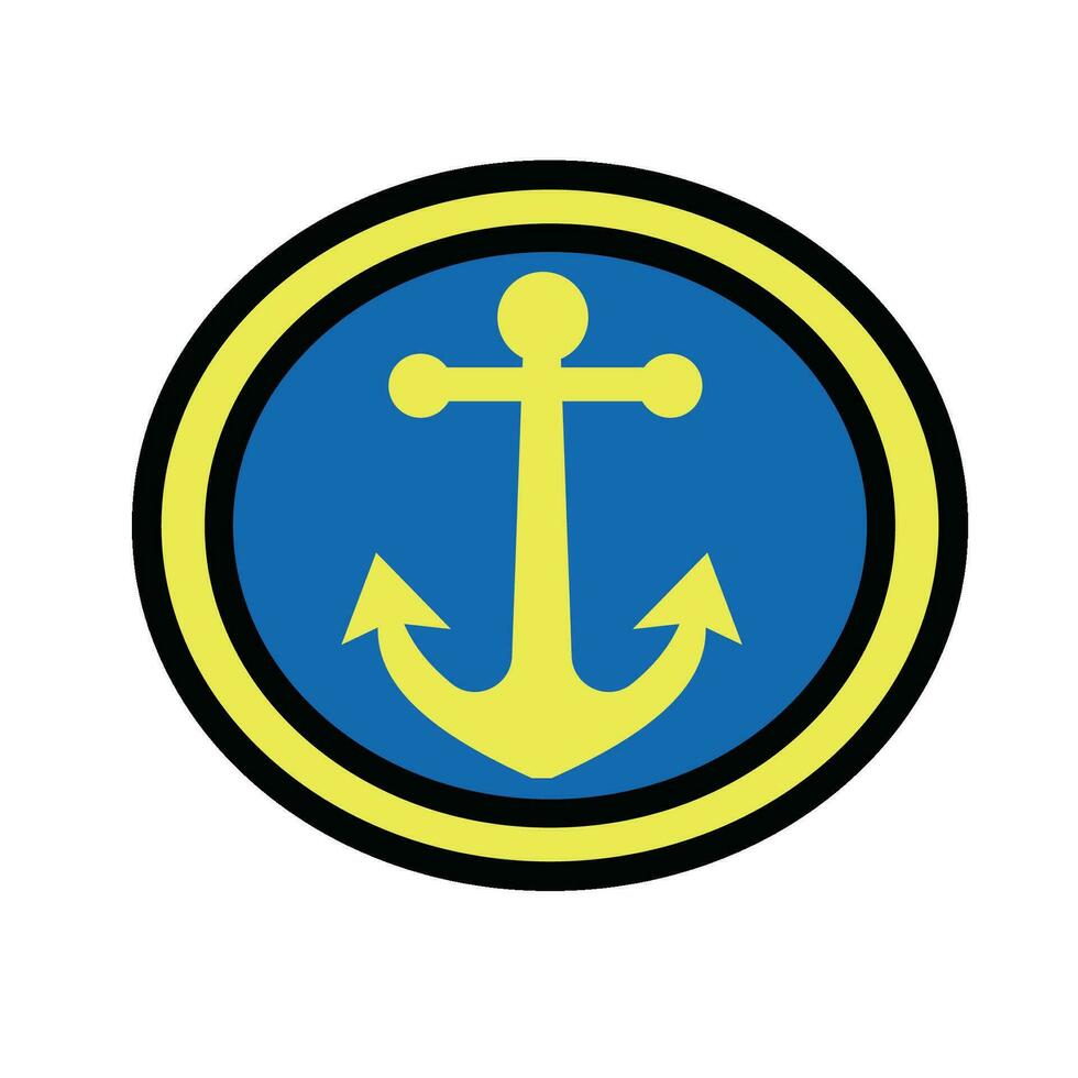 Anker nautisch Oval Logo Vektor Design