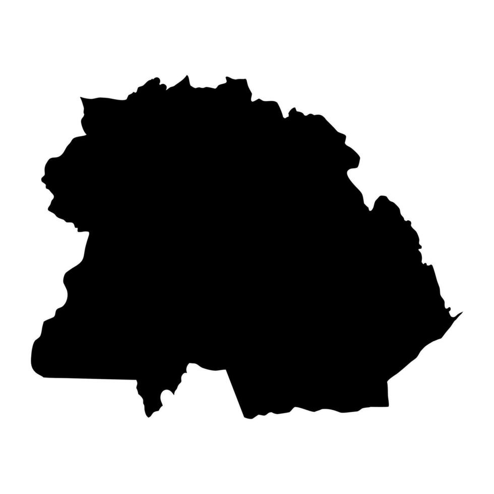 kopparbälte provins Karta, administrativ division av zambia. vektor illustration.