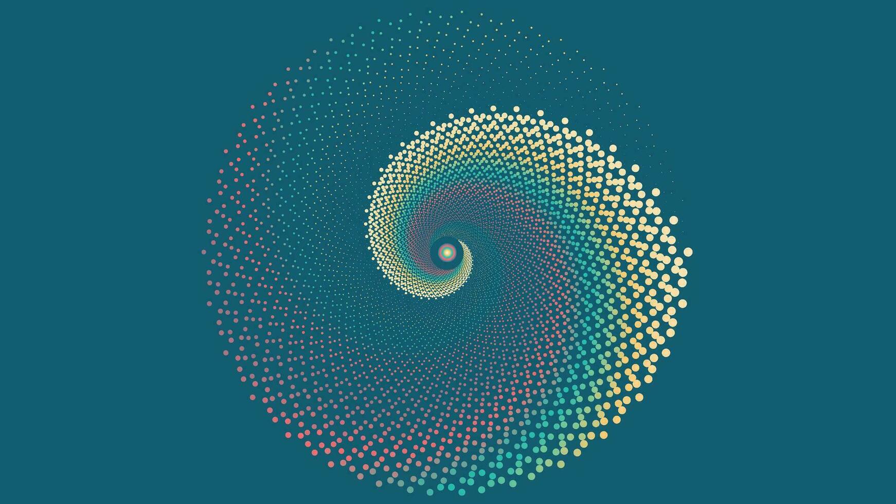 abstarct spiral runda prickad virvel logotyp bakgrund i mörk blå Färg. vektor